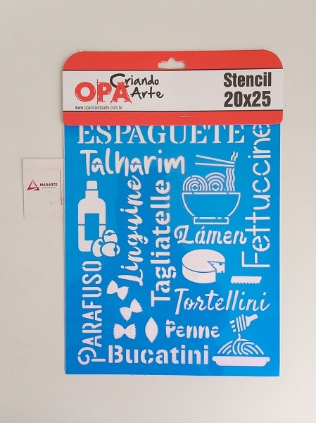 OPA| STENCIL CULINÁRIA MASSAS 20X25CM - Image 2