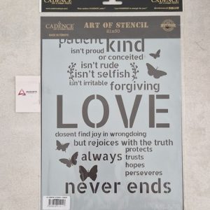 STENCIL CADENCE  LOVE  21X30CM