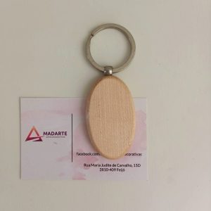 PORTA CHAVES OVAIS EM MADEIRA 5X3 CM