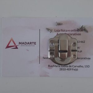 ACESSÓRIOS| FECHO EM PRATEADO 3X3CM