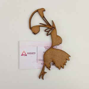 MADEIRA| APLICAÇÃO CEGONHA COM BÉBÉ  14X8CM