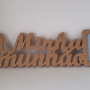 MOLDURA EM MDF “A MINHA COMUNHÃO” 48.3X12X1.2 CM