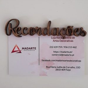 MADEIRA| PALAVRA RECORDAÇÕES  9CM