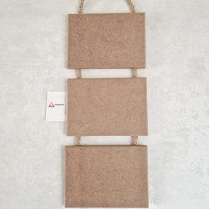 CADENCE| PLACAS COM CORDA EM MDF 40X14.2 CM