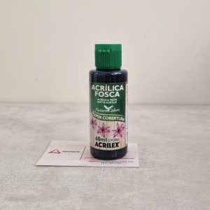 ACRILEX| TINTA ACRÍLICA FOSCA PRETO 520 -60 ML