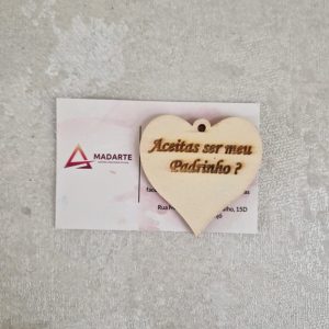 MADEIRA|ACEITAS SER MEU PADRINHO 5X5CM