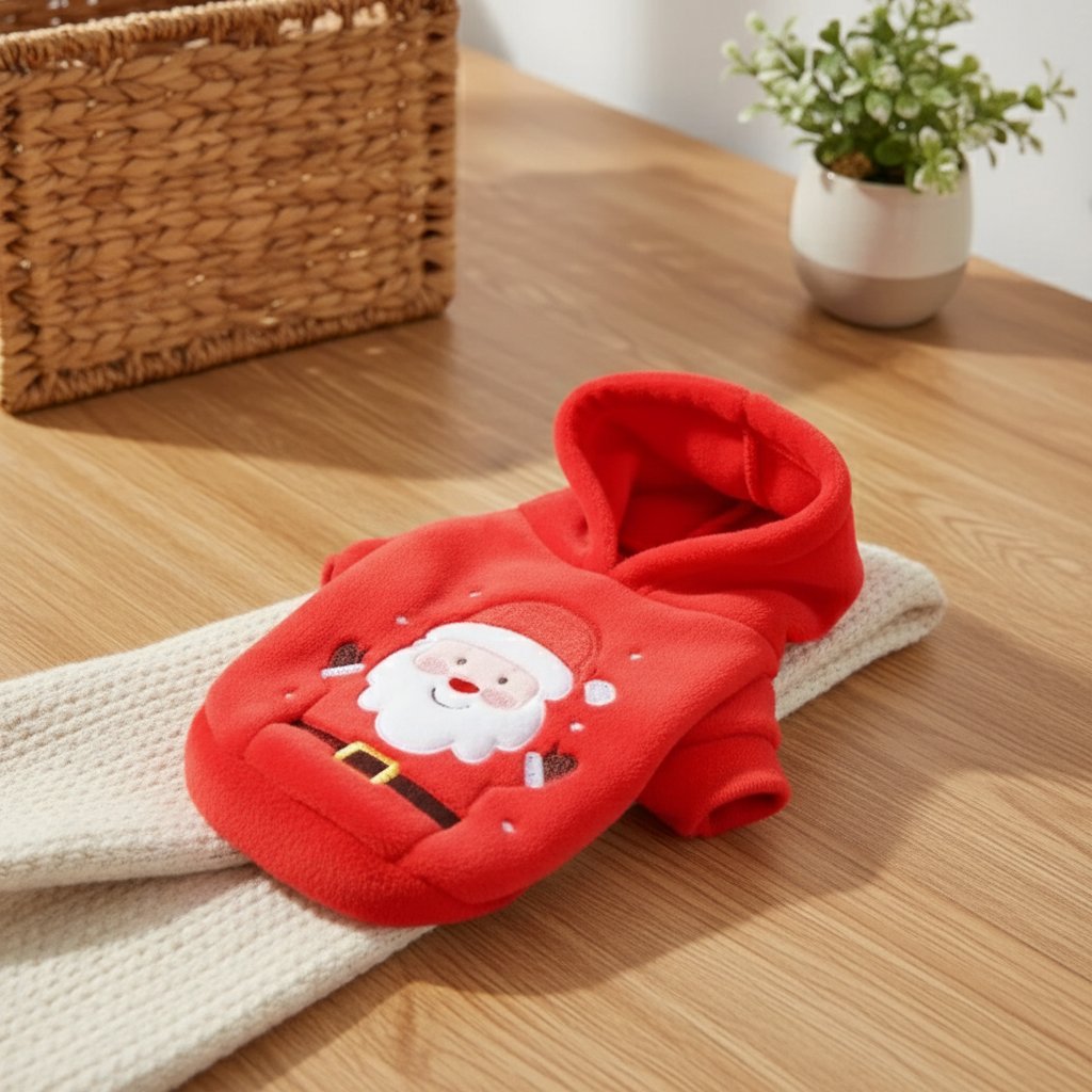 Camisola com capuz de Natal para cão pequeno, vermelha e confortável – as melhores ofertas