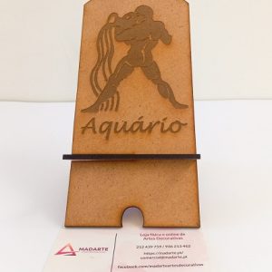 BASE PARA TELEMÓVEL MDF- AQUÁRIO 18X8CM
