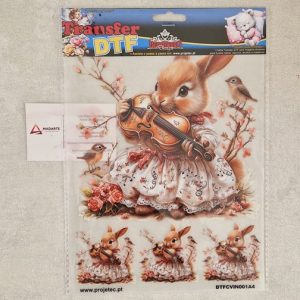 PROJETEC| TRANSFER DTF COELHINHO VINTAGE A4